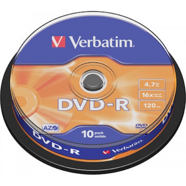 Verbatim Εγγράψιμα DVD-R 4.7GB 10τμχ 43523