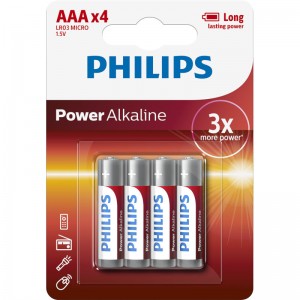  Power Alkaline Αλκαλικές μπαταρίες υψηλής απόδοσης 4 τμχ AAA